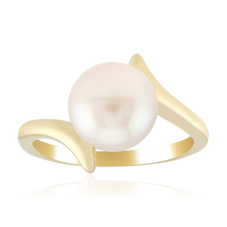 Weiße Süßwasserzuchtperlen-Silberring (TPC)