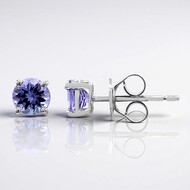 Pendientes en plata con Tanzanita