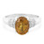 Zilveren ring met een cognac kwarts