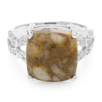 Bague en argent et Quartz Dinosaure