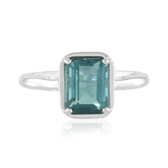 Anello in argento con Fluorite Blu Caraibico