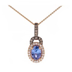 Collar en oro con Tanzanita AAA