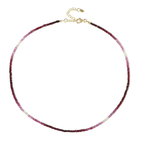 Collier en argent et Rubis de Tanzanie