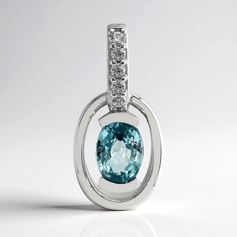 Ciondolo in argento con Zircone Ratanakiri (Pallanova)