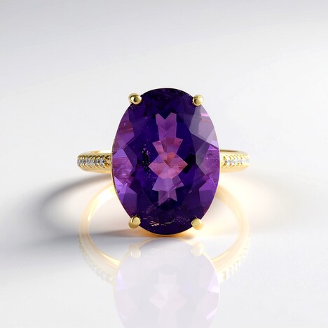 Anello in argento con Ametista Siberiana