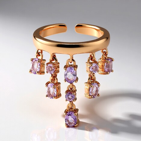 Anello in argento con Ametista (M de Luca)