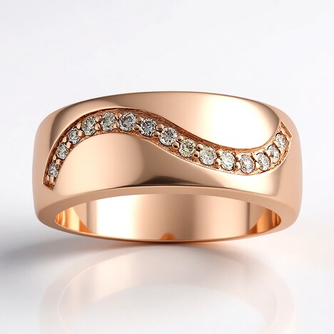 Anello in argento con Diamante Argyle Rose de France I1 (Annette)