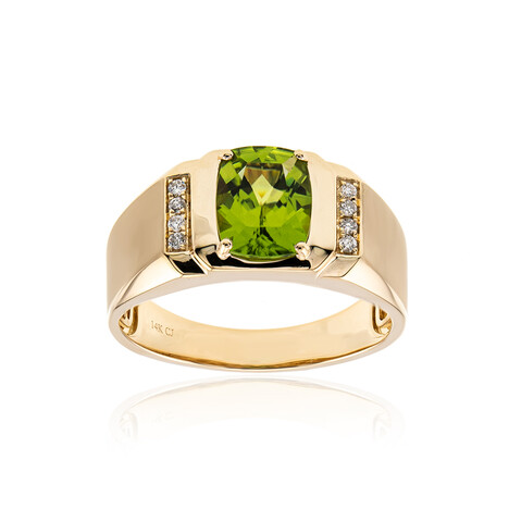 Anillo en oro con Peridoto de Dashihe (CIRARI)
