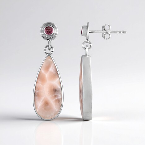 Orecchini in argento con Natrolite