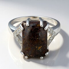 Anello in argento con Quarzo Dinosauro