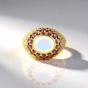Bague en argent et Opale Welo (Adela Silber)