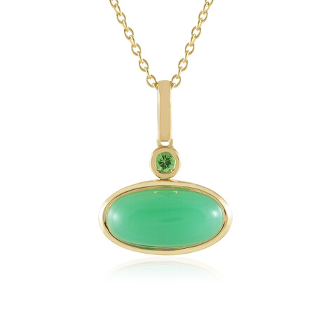 Collana in argento con Crisoprasio (KM by Juwelo)