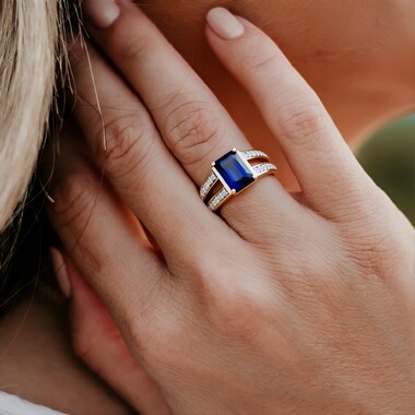 9K Unheated Purple Tanzanite Gold Ring