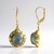 Boucles d'oreilles en argent et Labradorite verte de Maniry (KM by Juwelo)