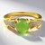 Anello placcato in oro con Crisoprasio Imperiale