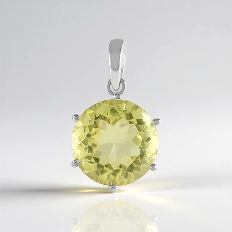 Pendentif en argent et Quartz citron
