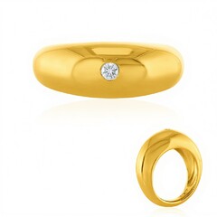 I2 (H) Diamond Silver Ring (de Melo Essence)