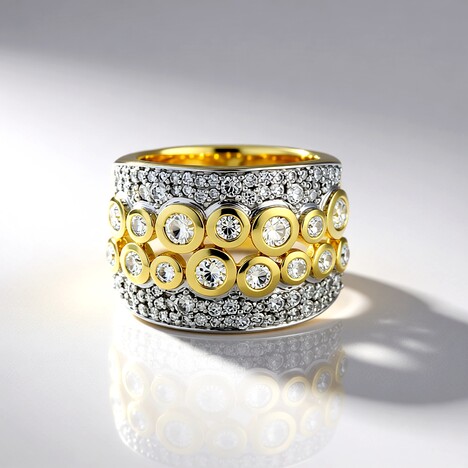 Anello in oro con Diamante SI2 (H) (de Melo)