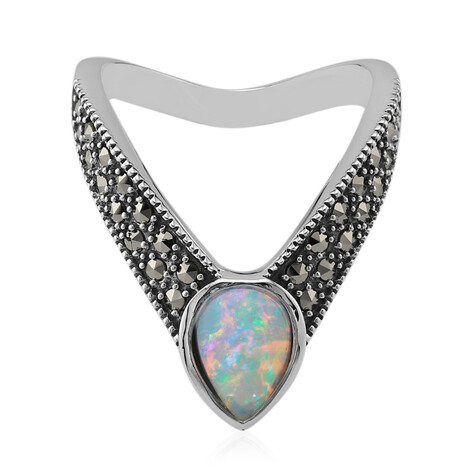 Welo-Opal-Silberring (Annette classic)