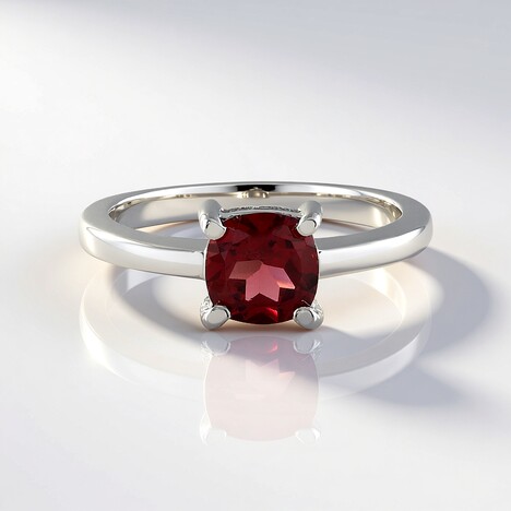 Anello in argento con Granato Mozambico