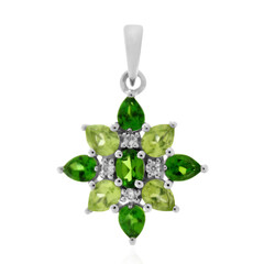 Edelstein-Silberanhänger