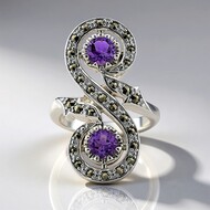 Bague en argent et Améthyste (Annette classic)