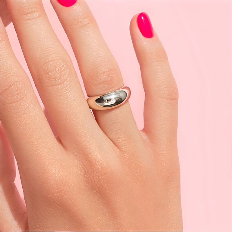 Bague en argent et Diamant I2 (H) (de Melo)