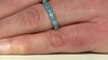 Anillo en plata con Apatita azul neón