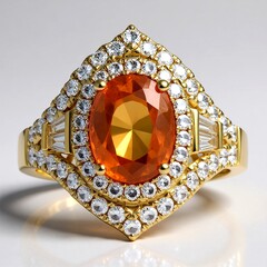 Anello in oro con Granato Mandarino (CIRARI)