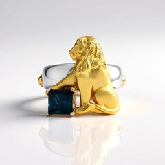 Anello in argento con Topazio Blu Londra (Gems en Vogue)