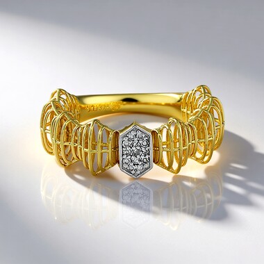 Anillo en oro con I1 (I) Diamante (Ornaments by de Melo)