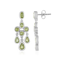 Orecchini in argento con Peridoto