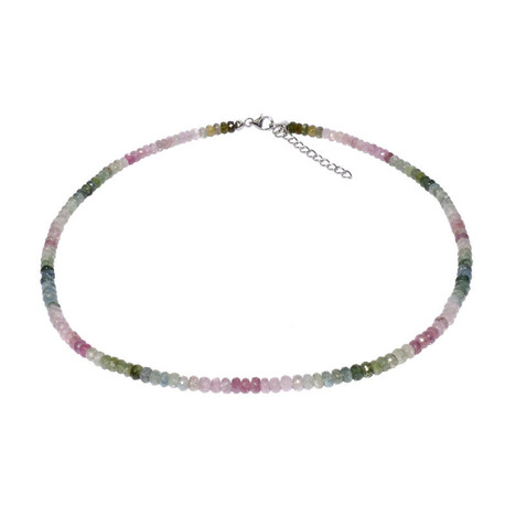 Turmalin-Silberhalskette