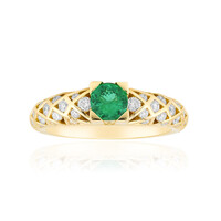 Gouden ring met een AAA Ethiopische smaragd (de Melo)