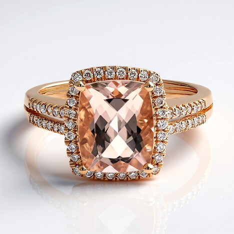 Anello in oro con Morganite AAA (CIRARI)