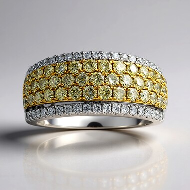 Anillo en oro con Diamante amarillo SI2 (CIRARI)
