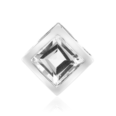White Topaz Silver Pendant (MONOSONO COLLECTION)