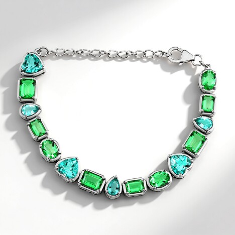 Bracciale in argento con Quarzo color paraiba