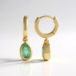 Orecchini in argento con Smeraldo Russo (Adela Silber)