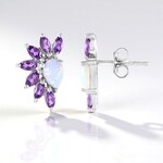 Orecchini in argento con Opale Australiano