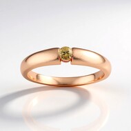 Anello in argento con Zircone Champagne