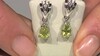 Boucles d'oreilles en argent et Tourmaline cuprifère