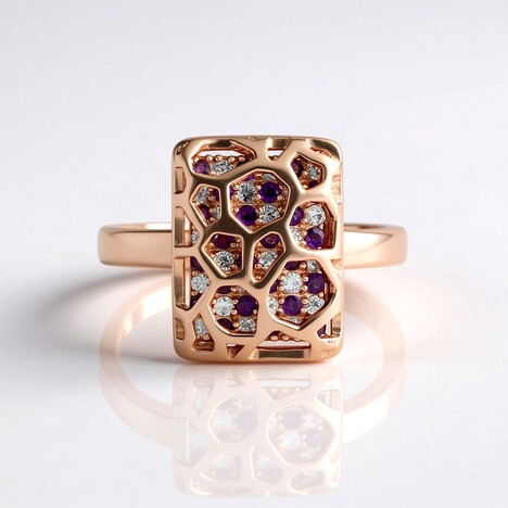 Anello in argento con Ametista