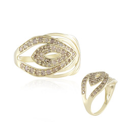 I2 Champagner-Diamant-Goldring (de Melo Gold)