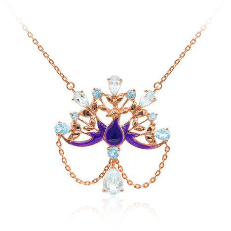 Sky Blue Topaz Silver Necklace