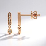 Orecchini in oro con Diamante Rose de France SI1 di Argyle (Annette)