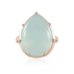 Aqua Chalcedony Silver Ring (Adela Silber)