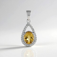 Ciondolo in argento con Berillo Giallo