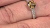 Anillo en plata con Zircón amarillo
