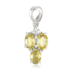 Pendentif en argent et Tourmaline cuprifère